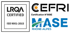 Lloyd's register – LRQA – ISO 9001 & CEFRI – Certification n°959E