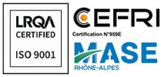 Lloyd's register – LRQA – ISO 9001 & CEFRI – Certification n°959E