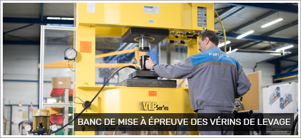 Banc de mise à épreuve pour vérins de levage