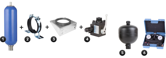 Accumulateurs hydrauliques et accessoires pour accumulateurs Visuel provisoire : Accumulateurs hydrauliques et accessoires pour accumulateurs