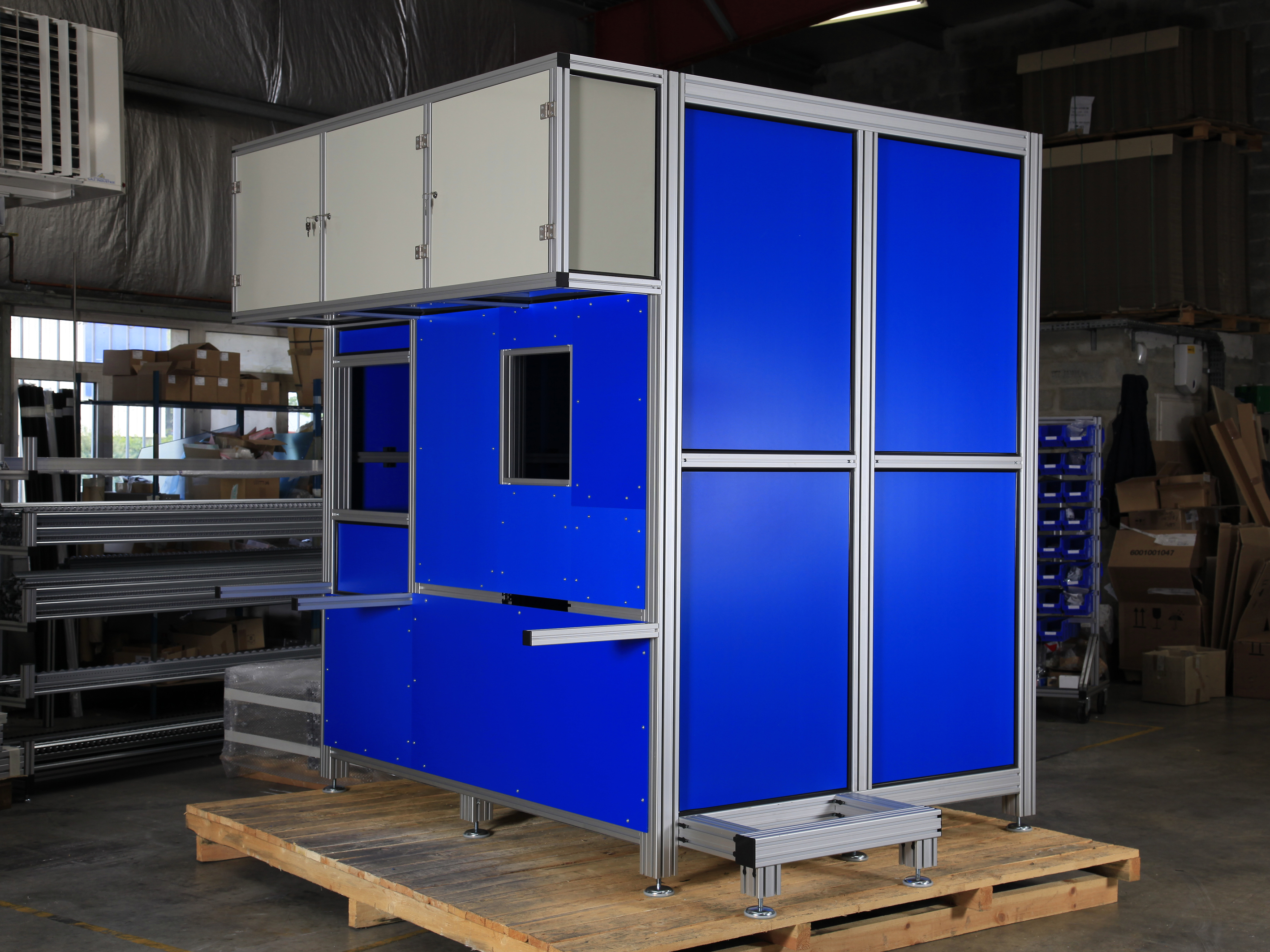Châssis en profilés aluminium
